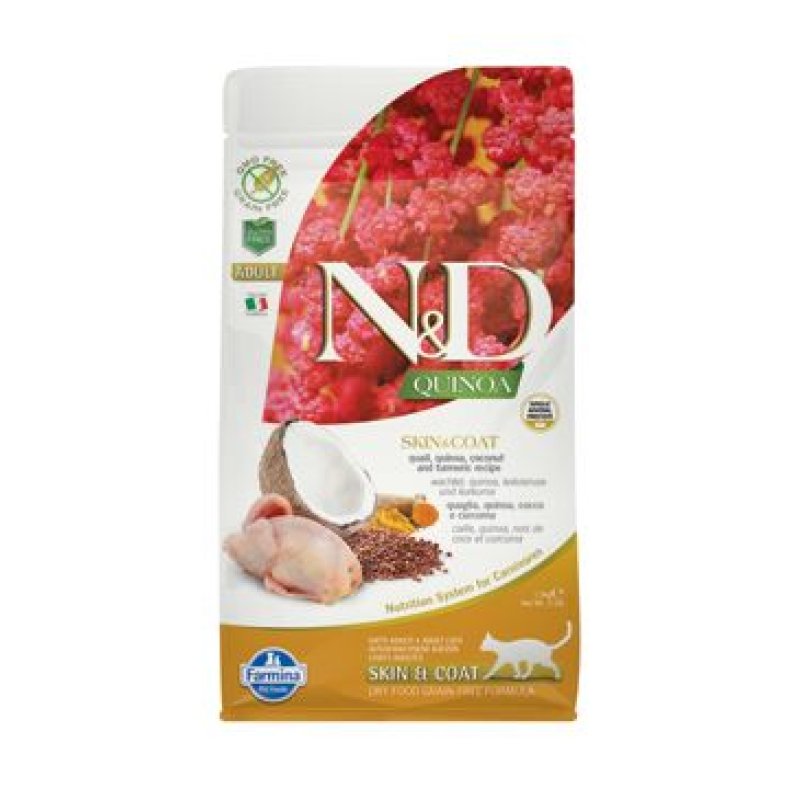 N&D Quinoa CAT Skin & Coat Quail & Coconut 1,5 kg