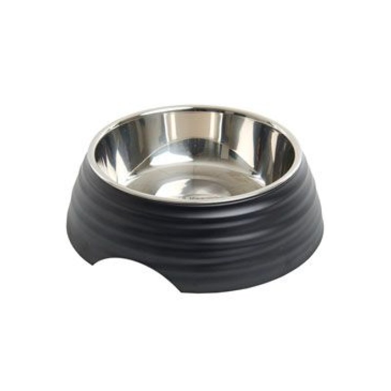 Miska melamin Frosted Ripple Bowl 700 ml černá BUSTER