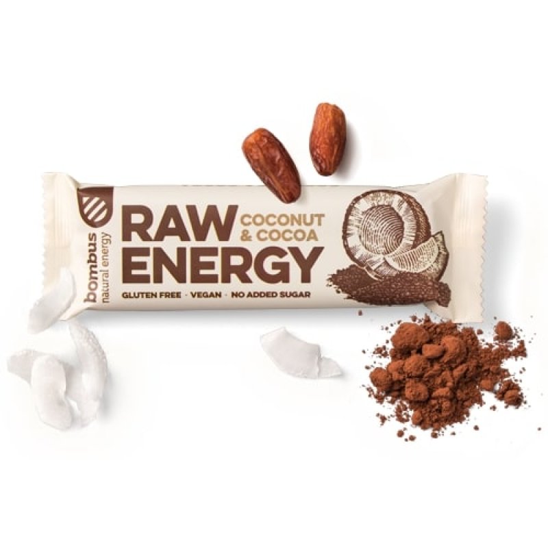 Bombus RAW Energy kokos a kakao 50 g