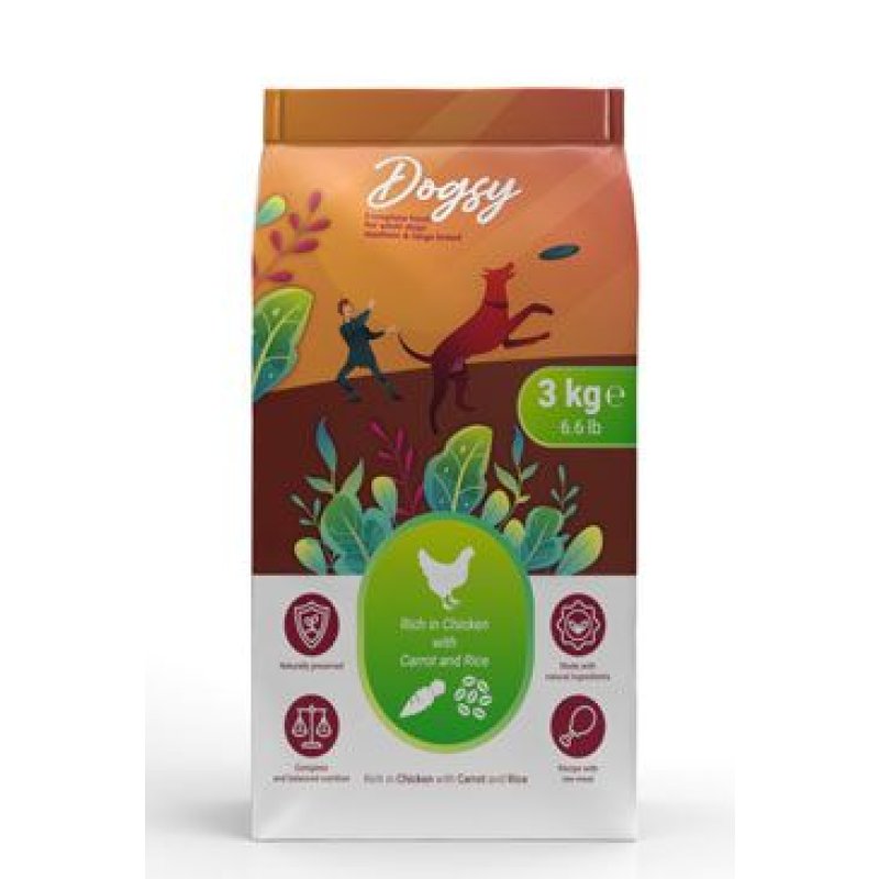 Kraftia DOGSY Adult M/L Chicken & Carrot & Rice 3 kg