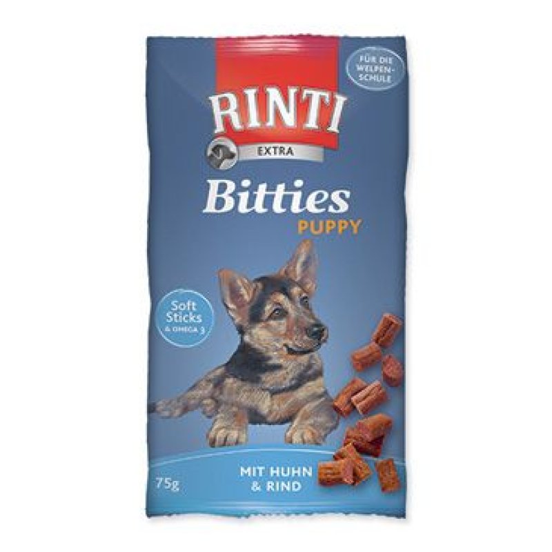 Rinti Dog Extra Bits Puppy kuře+hovězí 75 g