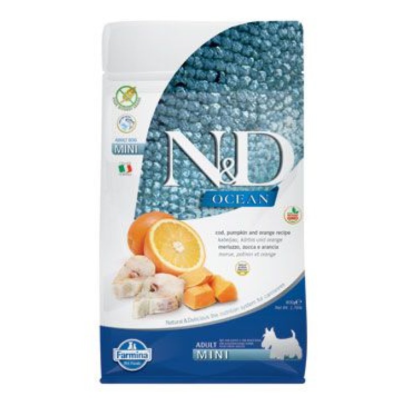 N&D OCEAN DOG Adult Mini Codfish&Pumpkin&Orange 800 g