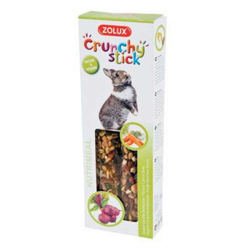 Zolux Pochoutka CRUNCHY STICK mrkev/řepa pro králíky