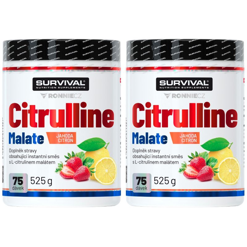 Survival Citrulline Malate 525 g, jahoda-citron - AKCE 1+1