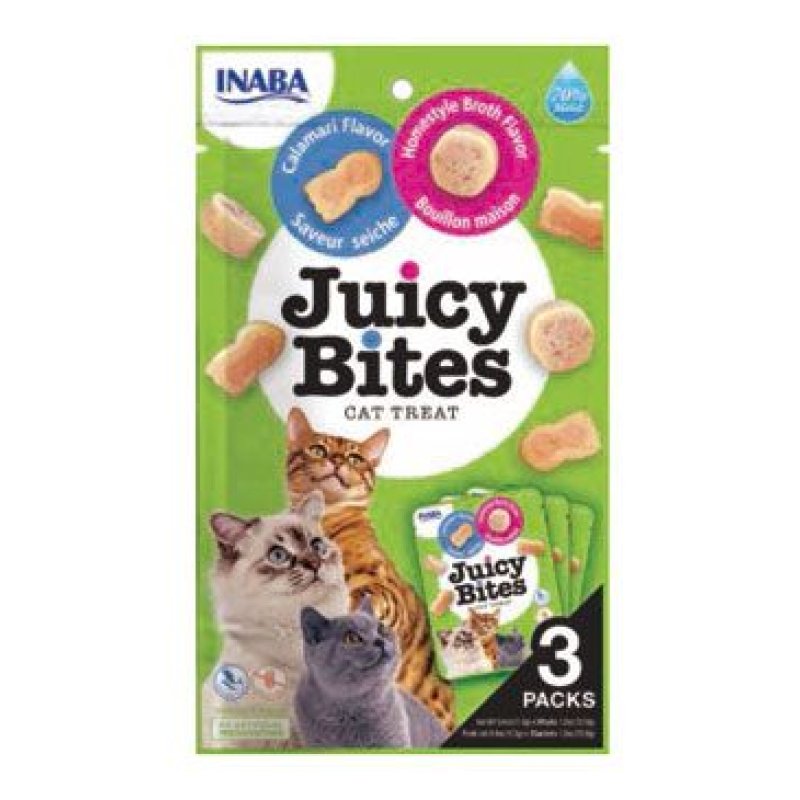 Churu Cat Juicy Bites Broth&Calamari Flavor 3 x 11,3 g