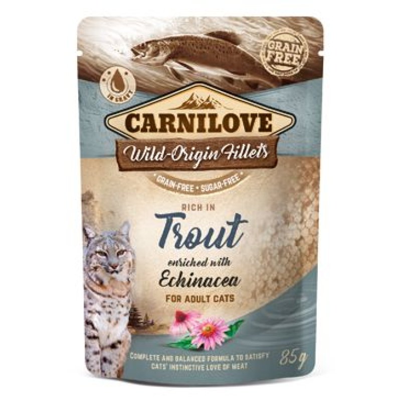 Carnilove Cat Pouch Trout Enriched With Echinacea 85 g