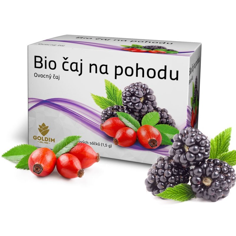 BIO čaj na pohodu šípek, meduňka, brusinka, ostružina 25 sáčků x 1,5 g