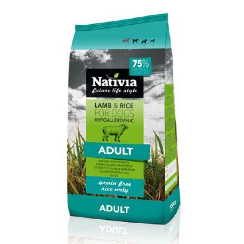 Nativia Dog Adult Lamb & Rice 15 kg