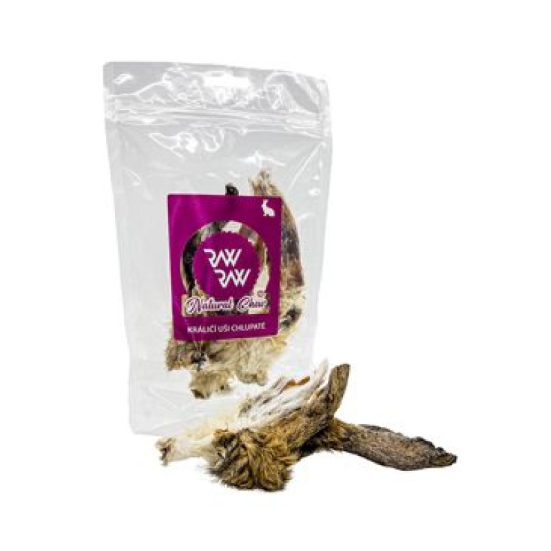 Raw Raw pochoutka Natural Chew Králičí uši 6 ks