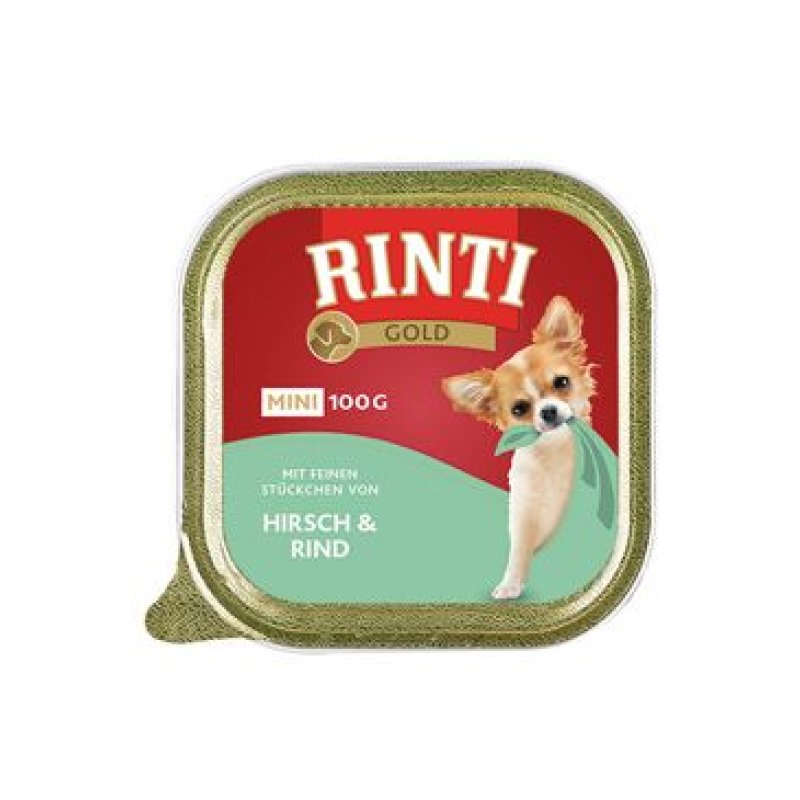 Rinti Dog Gold Mini vanička jelen+hovězí 100 g