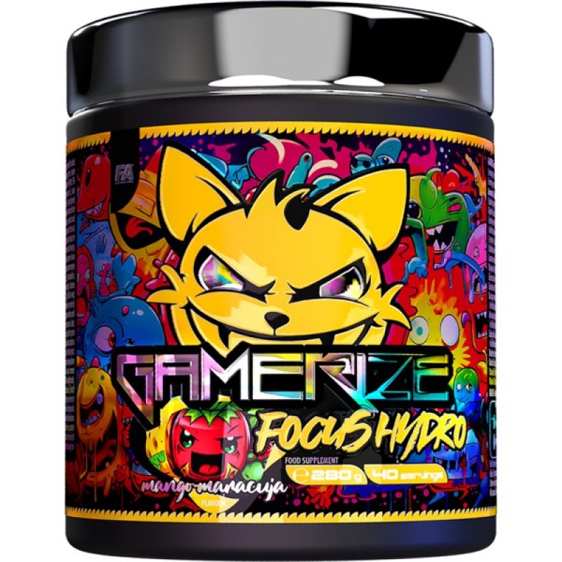 Fitness Authority Gamerize Focus Hydro - 280 g, mango-marakuja