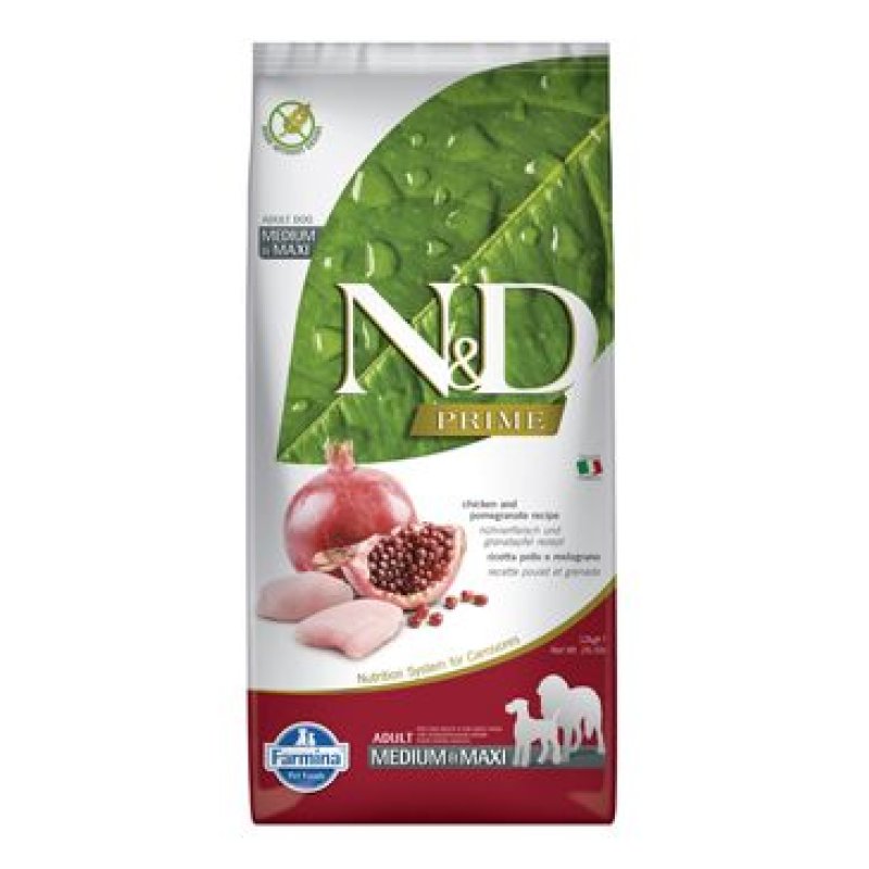 N&D PRIME DOG Adult M/L Chicken & Pomegranate 12 kg