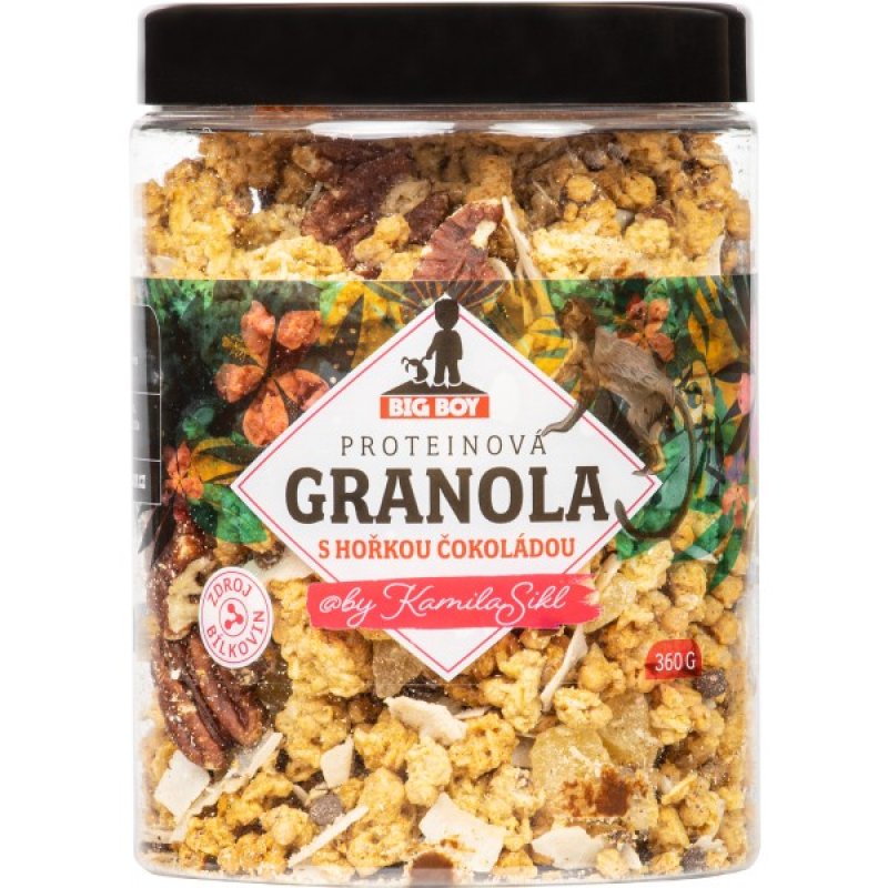 Big Boy Proteinová granola - 360 g, bílá čokoláda