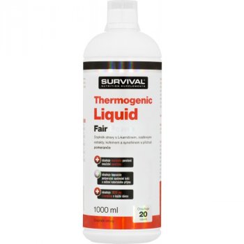 Survival Thermogenic Liquid Fair Power 1000 ml, pomeranč