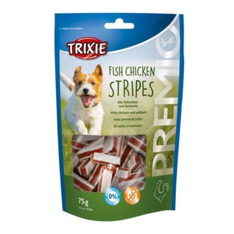 Trixie Premio STRIPES pásky kuře a losos 75 g