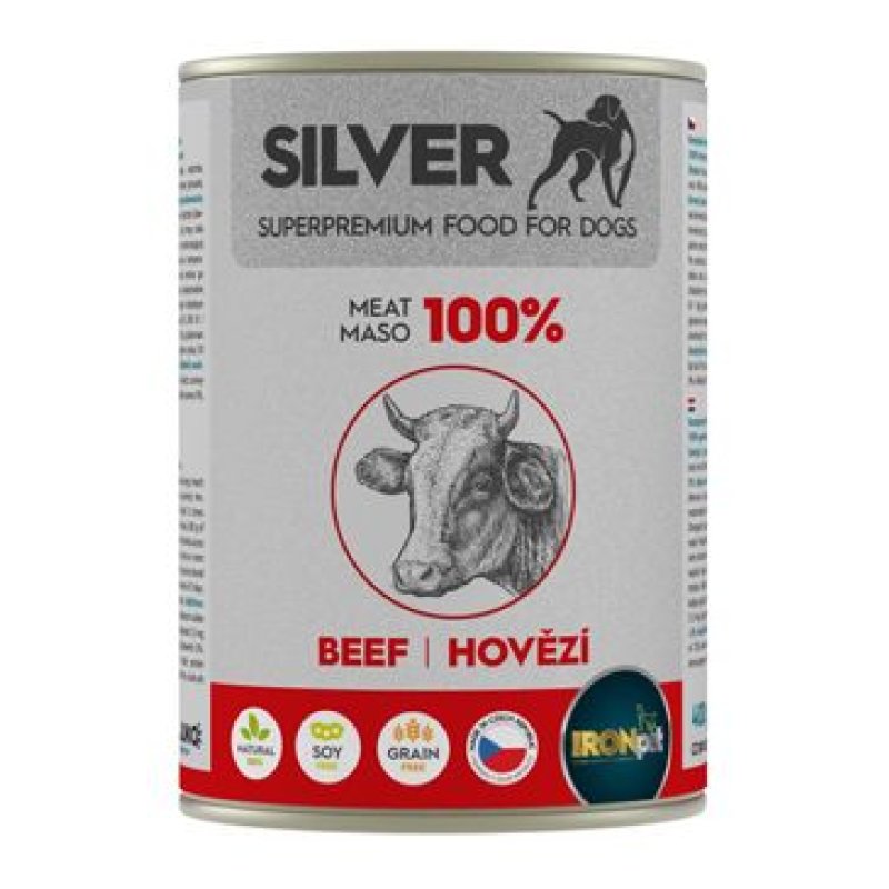 IRONpet Silver Dog Beef konzerva 400 g