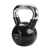 Kettlebell s chromovaným úchopem HMS KTC 16 kg černý