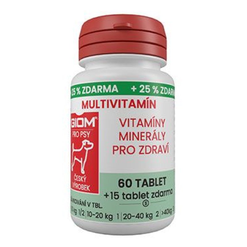 Giom S pes Multivitamín 60 tbl+25% zdarma