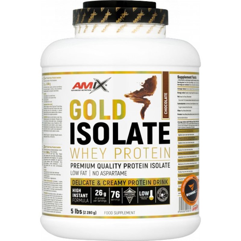 AmixGold Isolate Whey Protein - 2280 g, vanilka