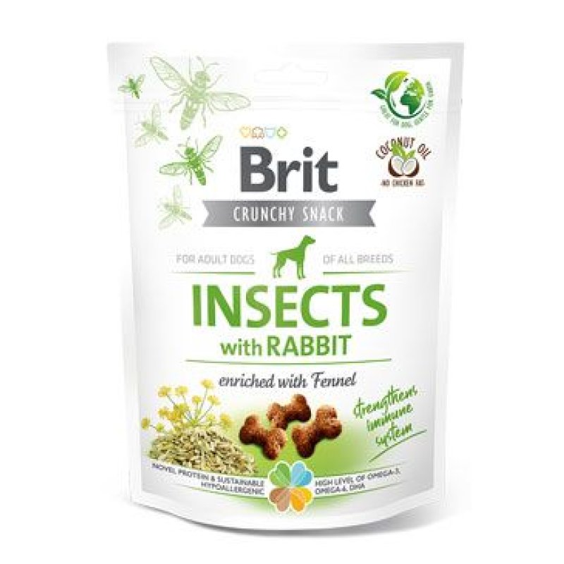 Brit Care Dog Crunchy Crack. Insec. Rabbit Fennel 200 g