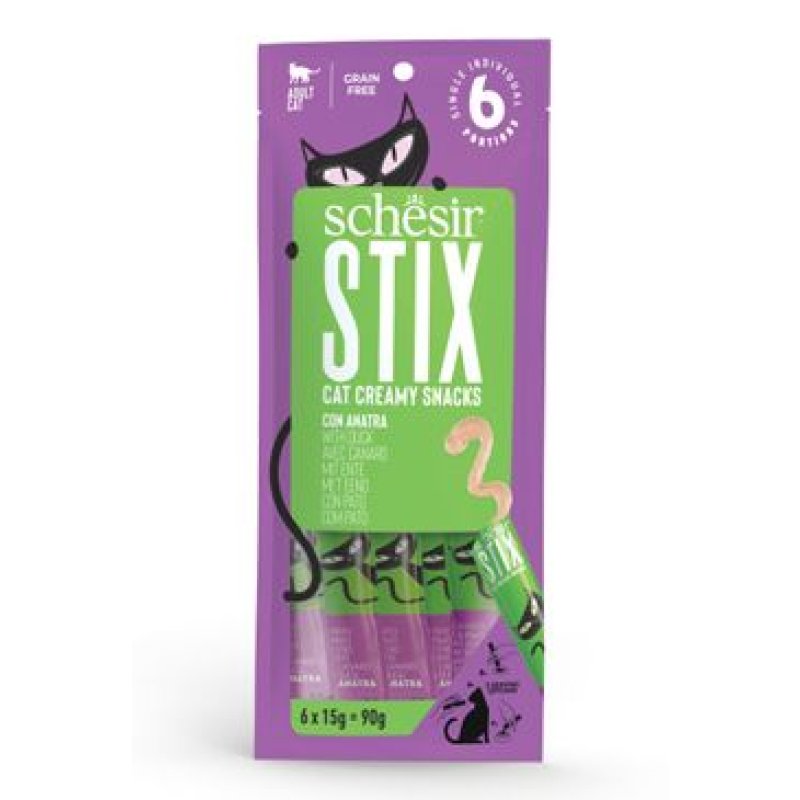 Schesir Cat Stix Liquid Snack kachna 6 x 15 g