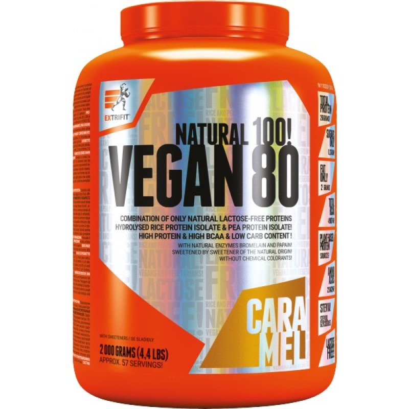 Extrifit Vegan 80 - 2000 g, karamel