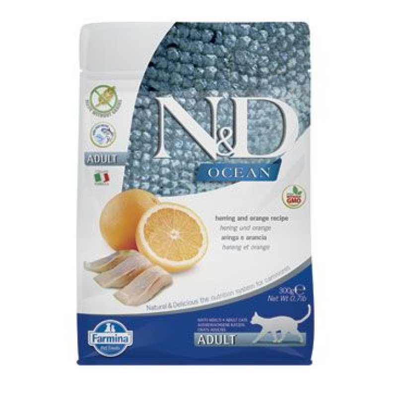 N&D OCEAN CAT Adult Herring & Orange 300 g