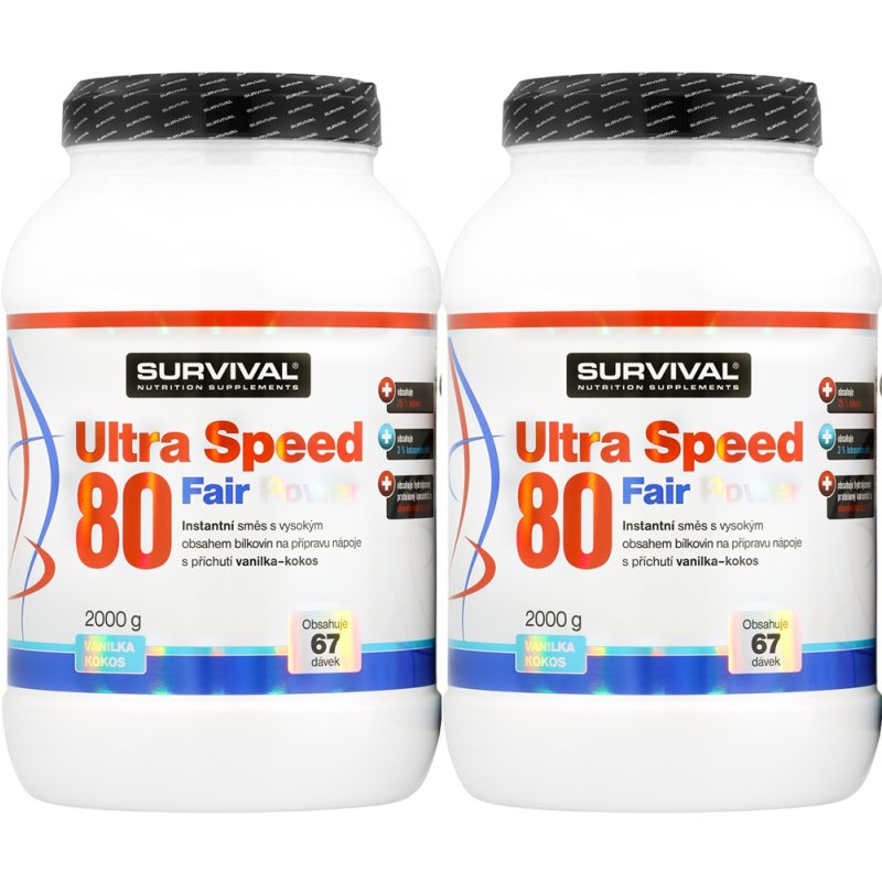 Survival Ultra Speed 80 Fair Power 2000 g, vanilka-kokos - AKCE 1+1