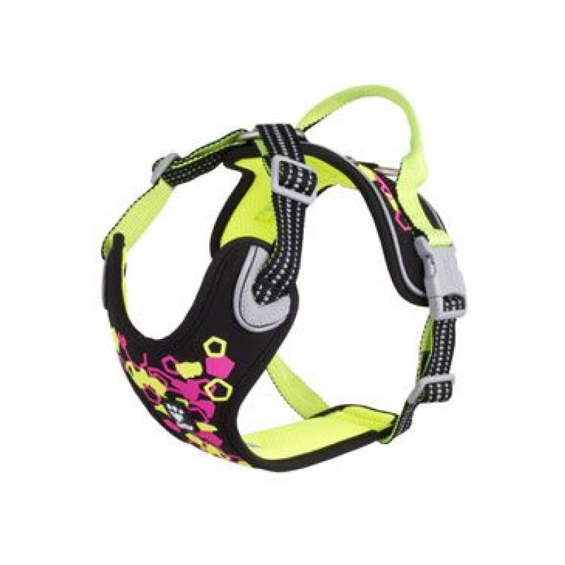 Postroj Hurtta Weekend Warrior neon 45-60cm