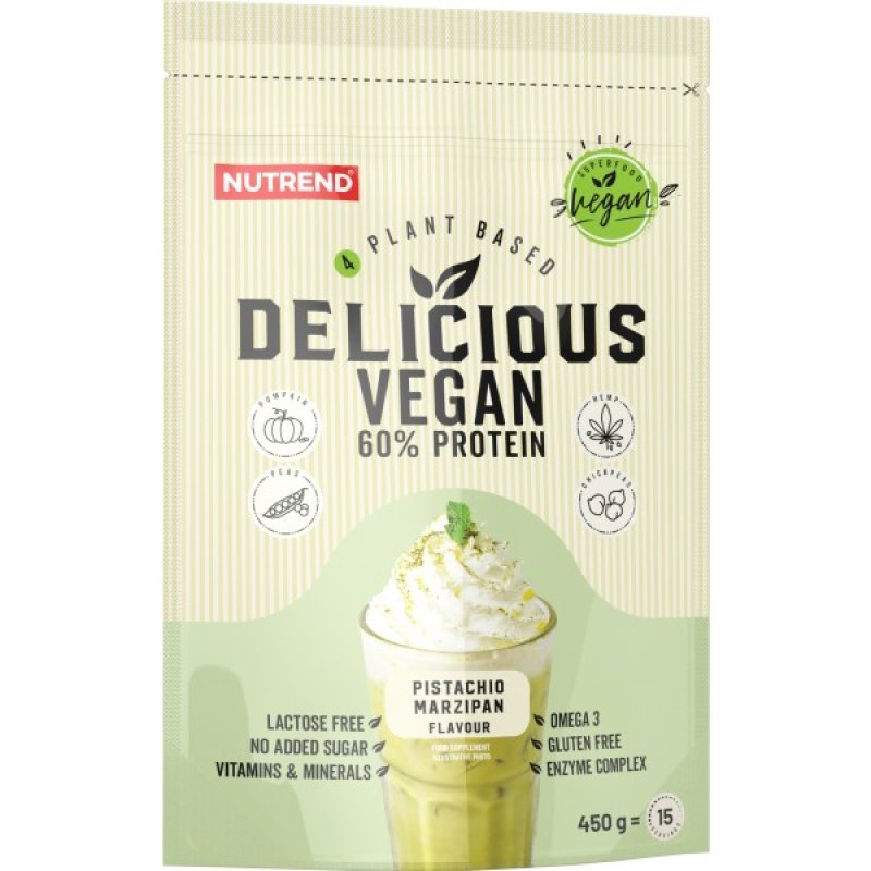 Nutrend Delicious Vegan Protein - 450 g, pistácie-marcipán