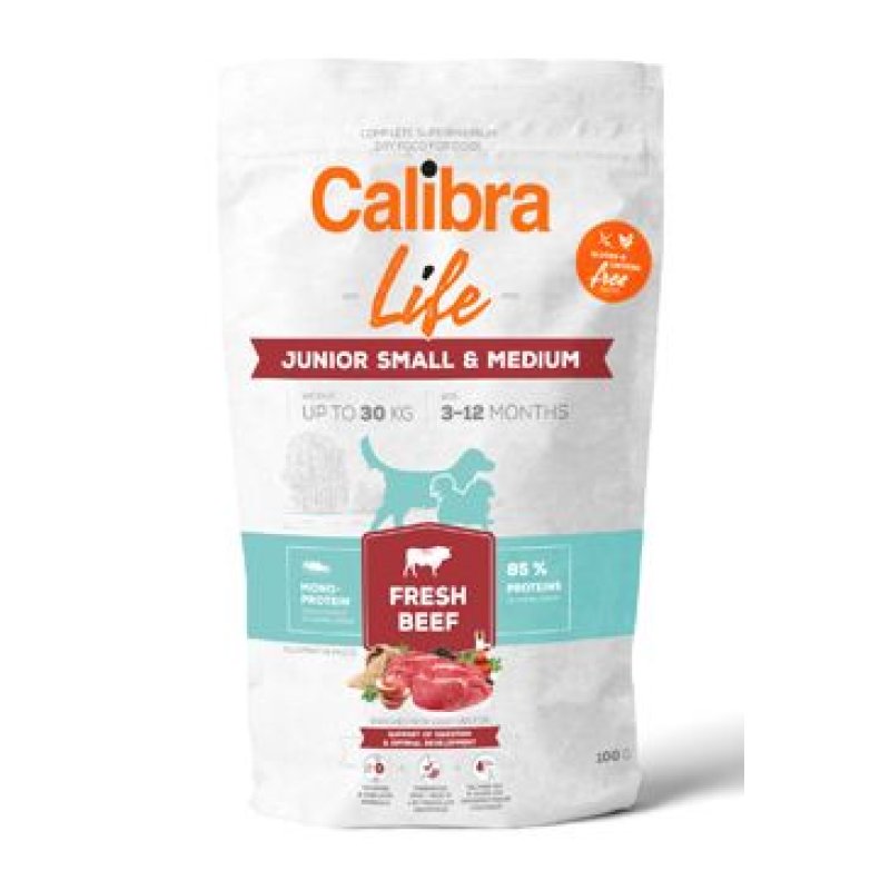 Calibra Dog Life Junior Small&Medium Fresh Beef 100 g