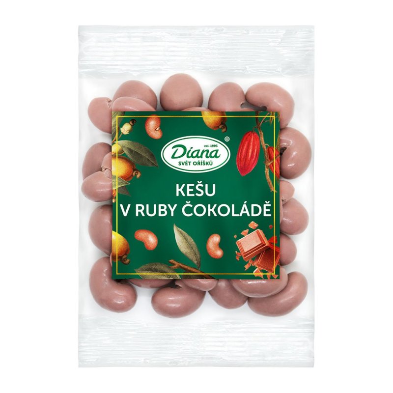 Kešu v ruby čokoládě 100 g