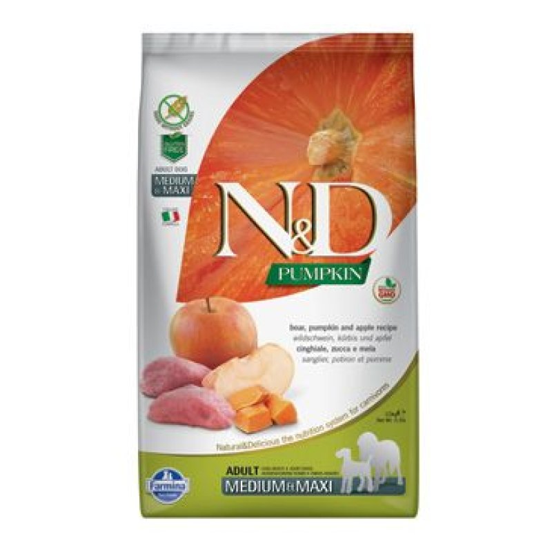 N&D Pumpkin DOG Adult M/L Boar & Apple 12 kg