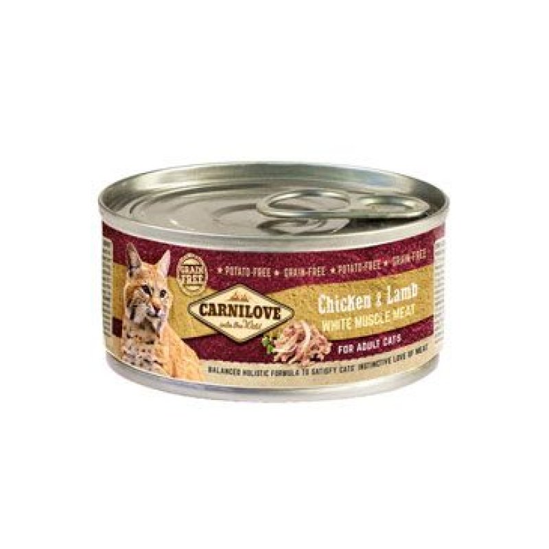 Carnilove White konz Mus Meat Chicken & Lamb Cats 100 g