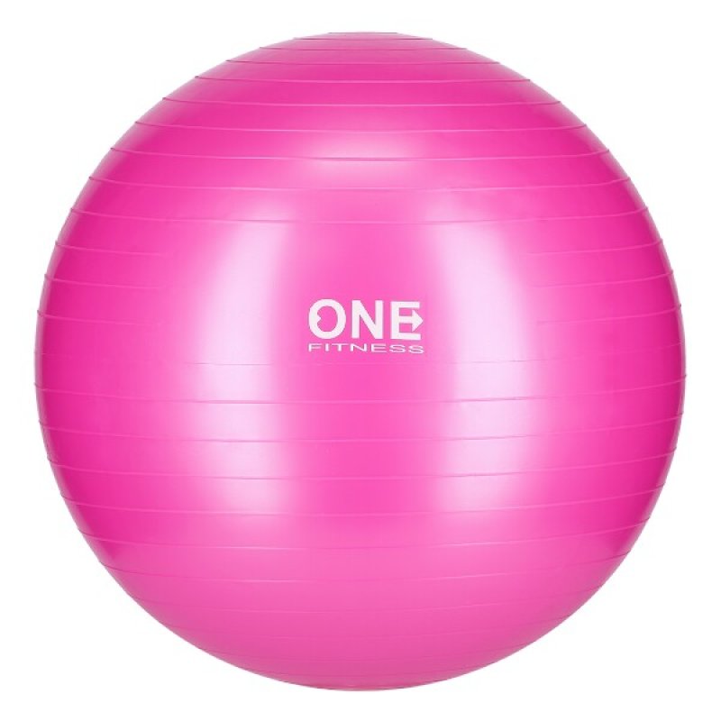 Gymnastický míč ONE Fitness Gym Ball 10 růžový, 55 cm