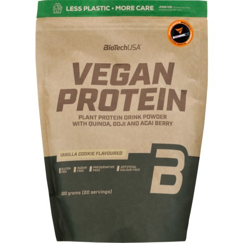 Vegan Protein - 500 g, vanilka-cookie