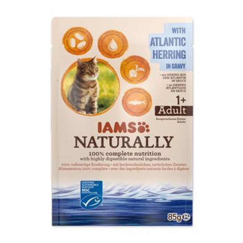 Iams Cat sleď v omáčce kapsa 85 g