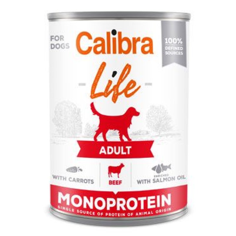 Calibra Dog Life konz. Adult Beef with carrots 400 g