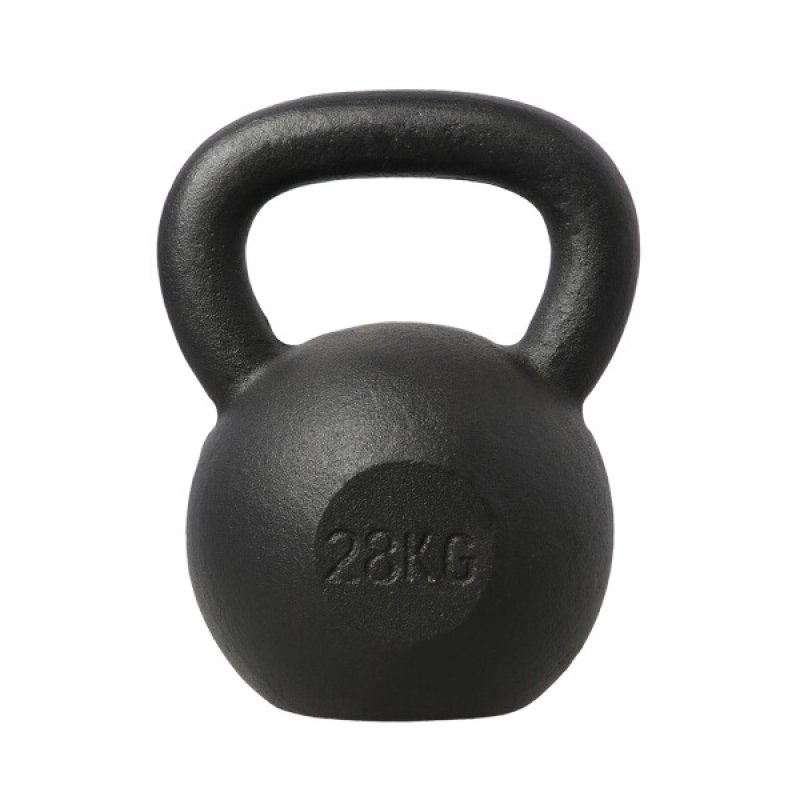 Litinový kettlebell HMS KZG28 28 kg, černý