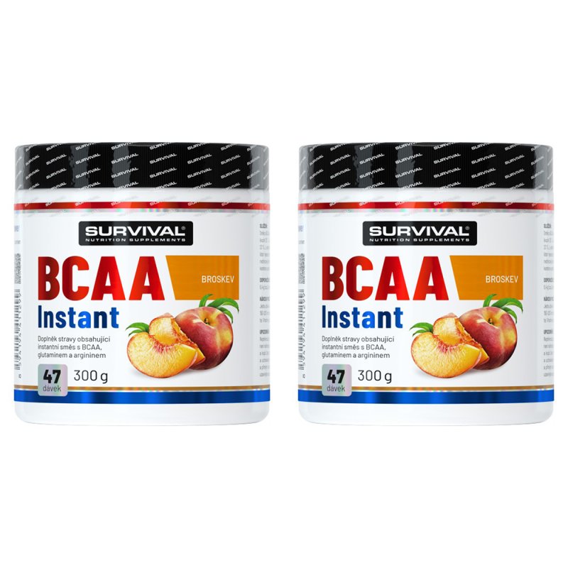 Survival BCAA Instant 300 g, broskev - AKCE 1+1