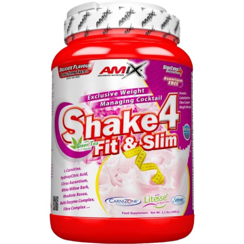 Amix Shake 4 Fit&Slim - 1000 g, jahoda