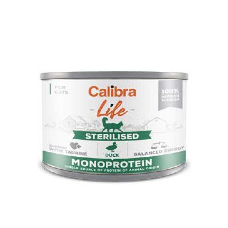 Calibra Cat Life konz. Sterilised Duck 200 g