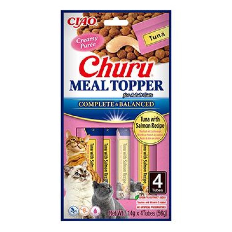 Churu Cat Meal Topper Tuna with Salmon Recipe 4 x 14 g