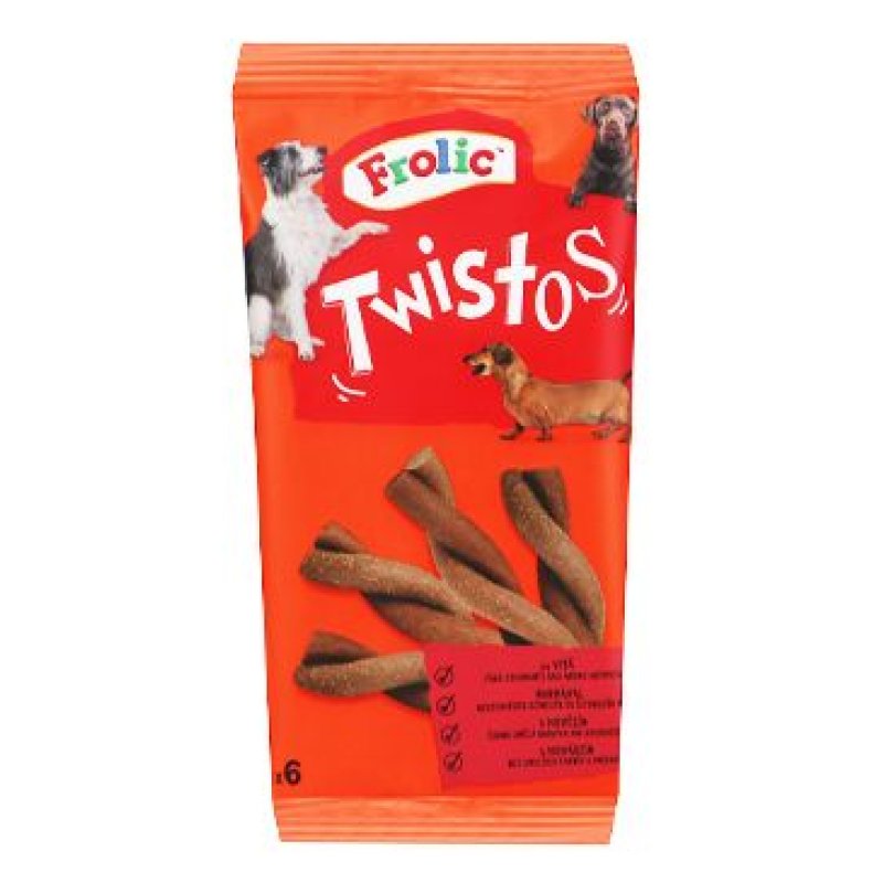 Frolic Twistos s hovězím 6 ks