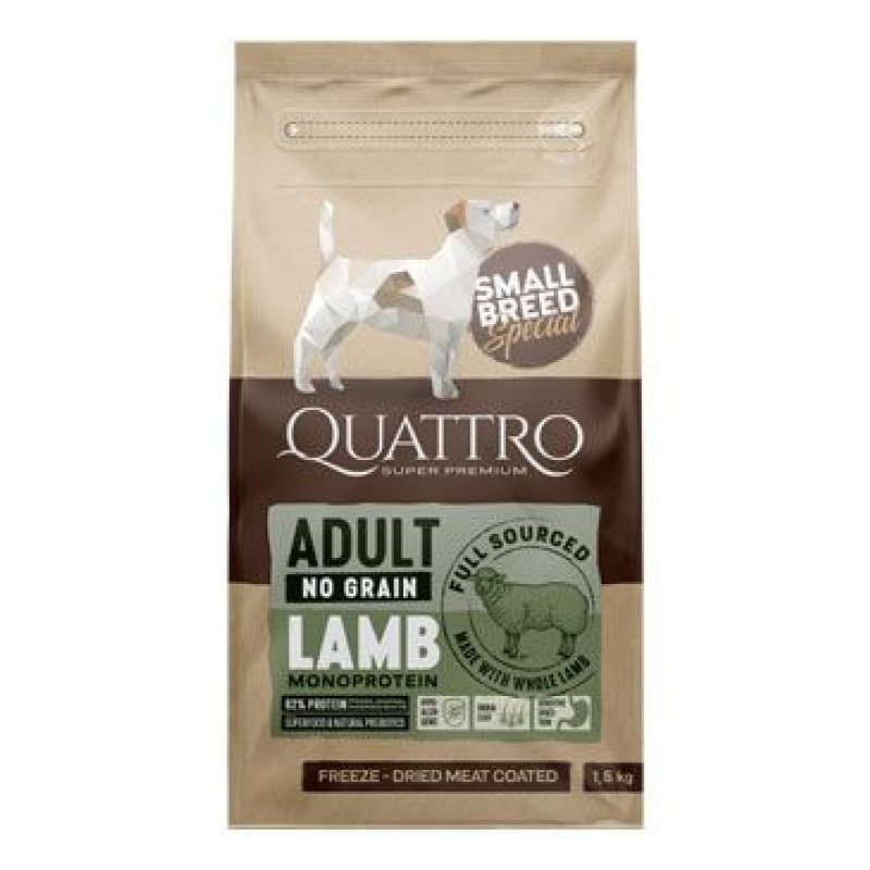 QUATTRO Dog Dry SB Adult Jehně 1,5 kg