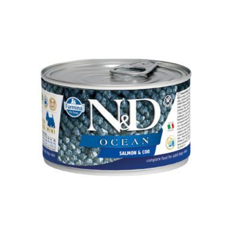 N&D DOG OCEAN Adult Salmon & Codfish Mini 140 g