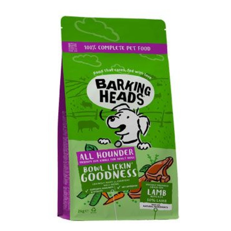 BARKING HEADS All Hounder Bowl Lickin Good Lamb 2 kg