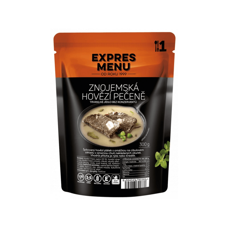 EXPRES MENU Znojemská hovězí pečeně 300 g (1 porce)