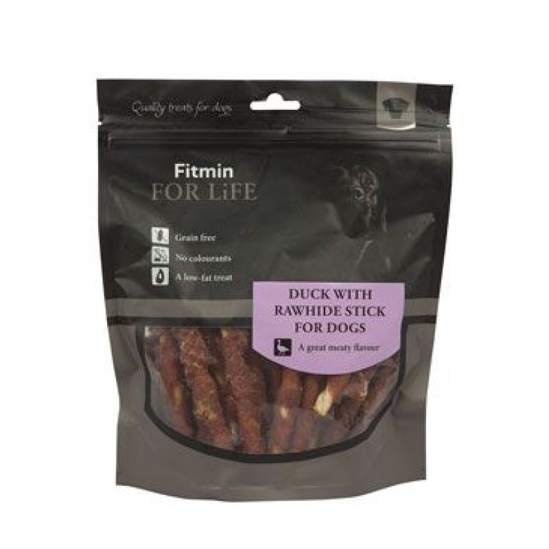 Fitmin For Life dog treat duck with rawhide stick 400 g