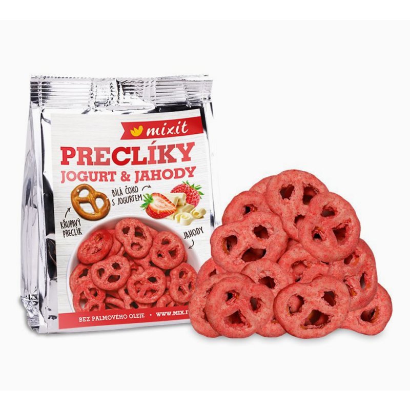 Mixit Preclíky do kapsy jogurtová čokoláda s jahodami 70 g